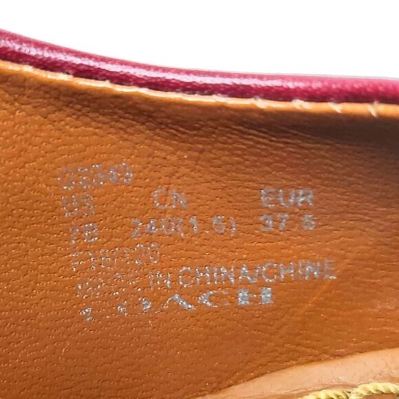 Coach Varick Pump Womens Merlot Size 7B - Picture 12 of 12